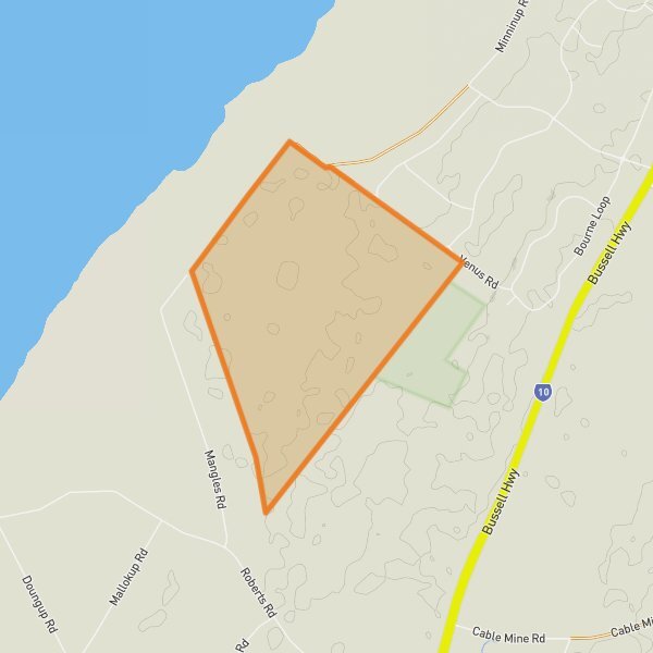 Tuart Forest National Park mobile static map