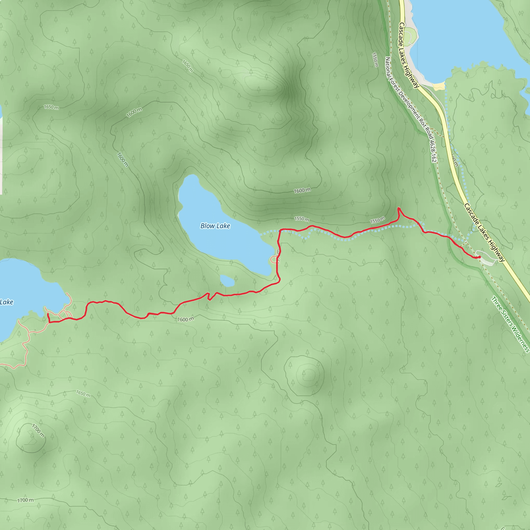 Blow Lake and Doris Lake mobile static map