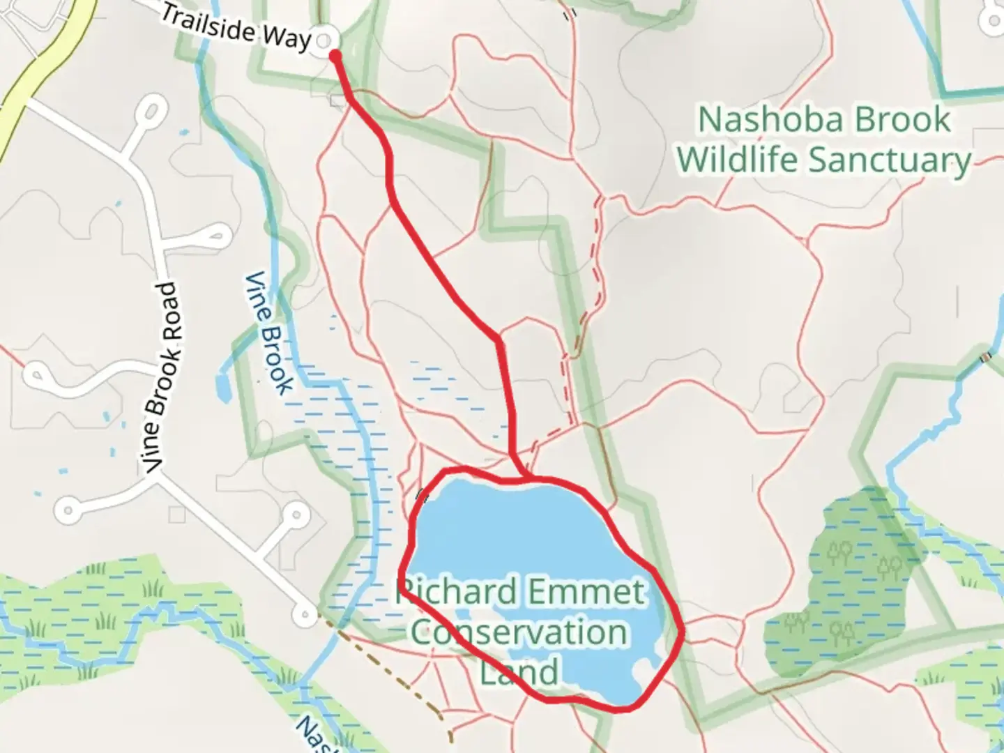 An image depicting the trail Kennedy Pond Loop Trail and its surrounding area.