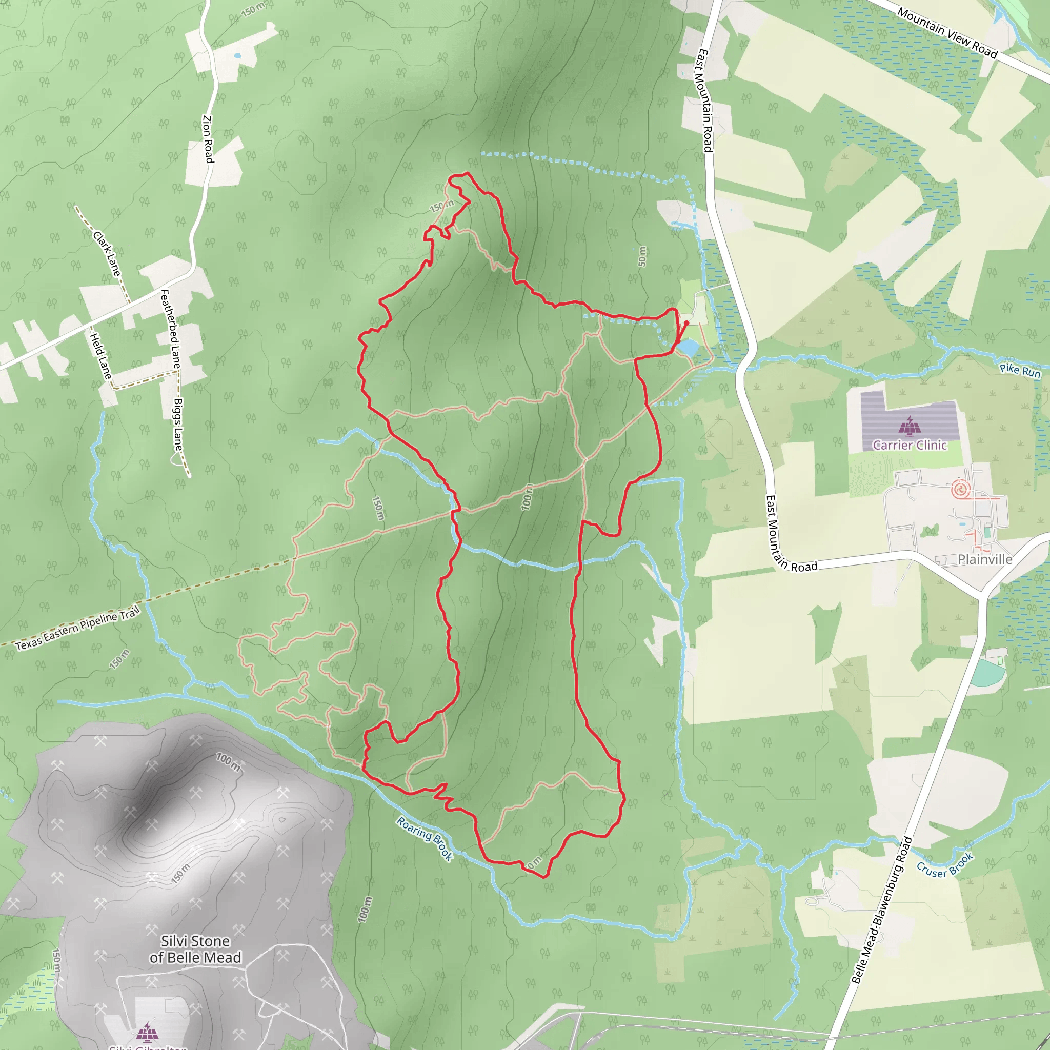 Sourland Mountain Preserve Loop mobile static map