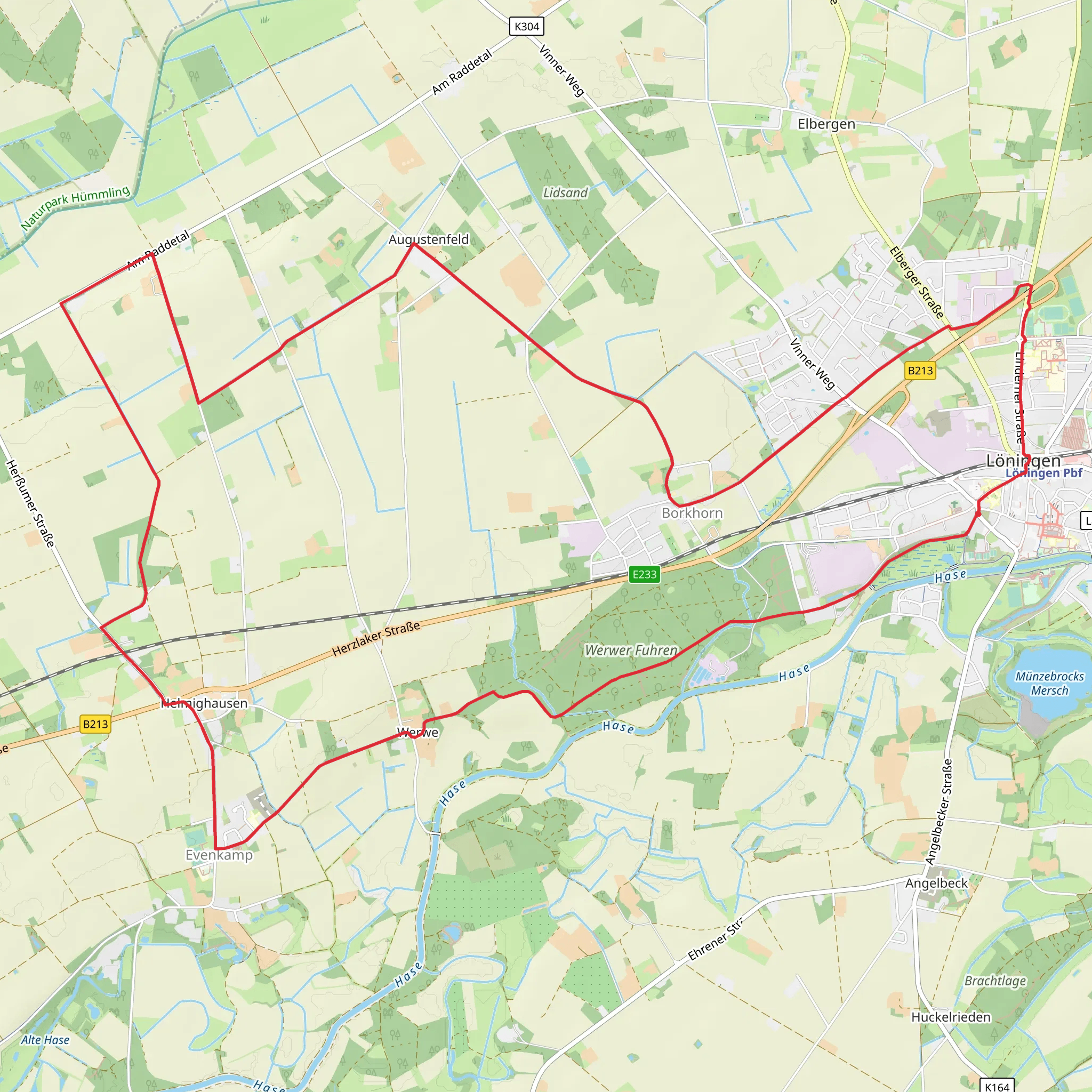 Loningen Loop mobile static map