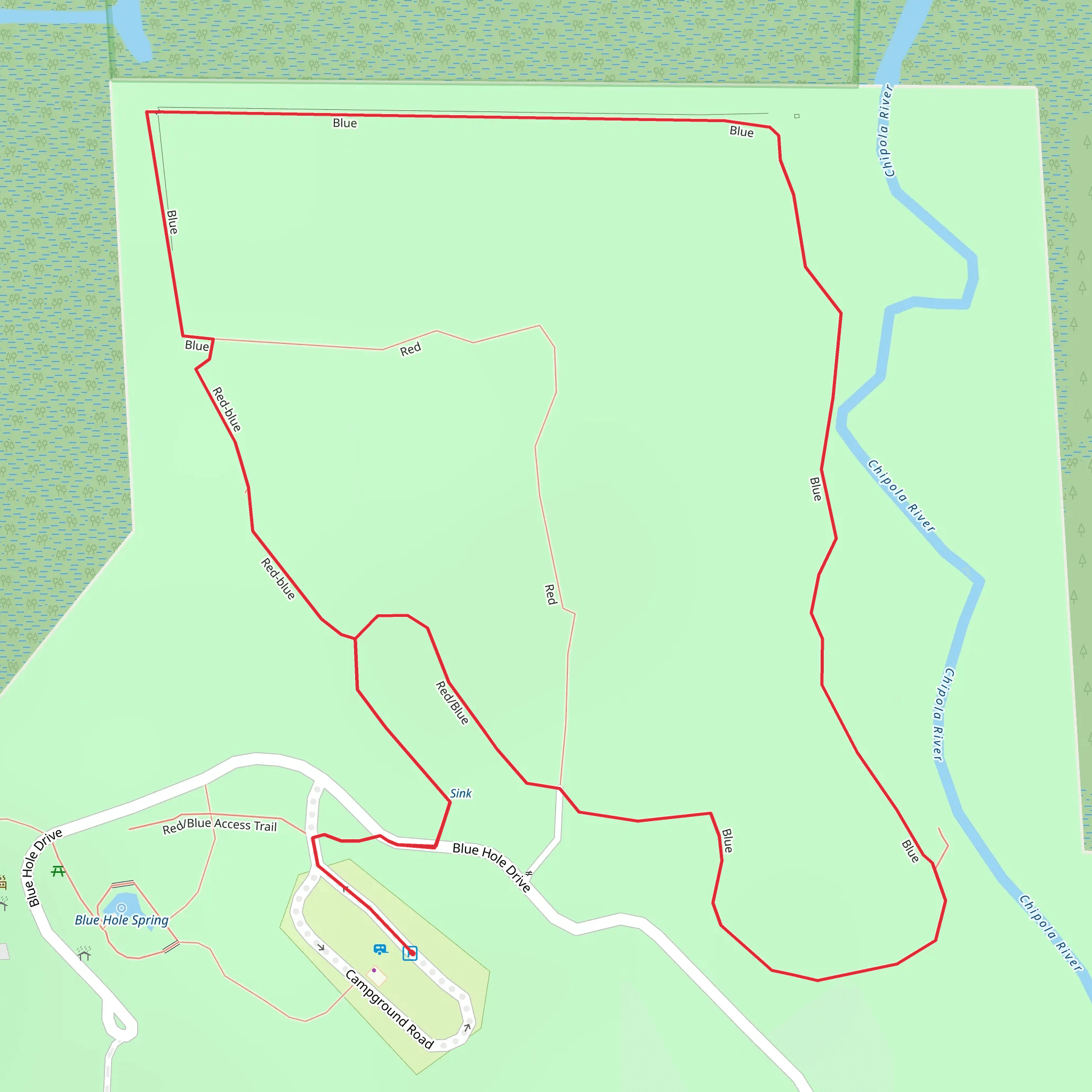 Chipola River Trail - Blue mobile static map