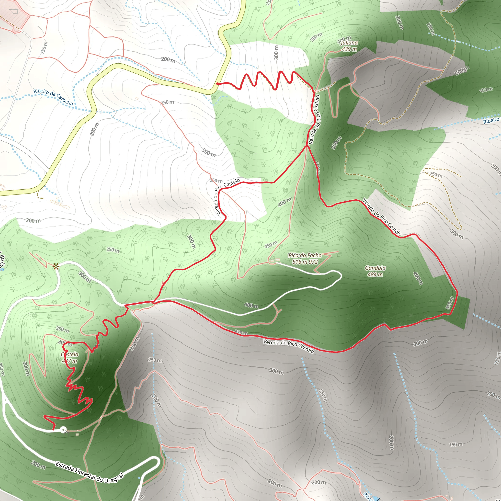 PS PR 2 Path to Pico do Castelo mobile static map
