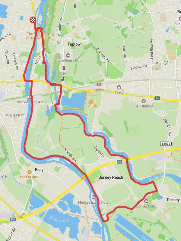 Jubilee River and River Thames via Thames Path mobile static map