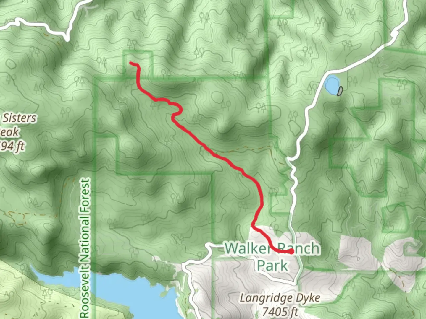 An image depicting the trail Meyers Gulch and its surrounding area.