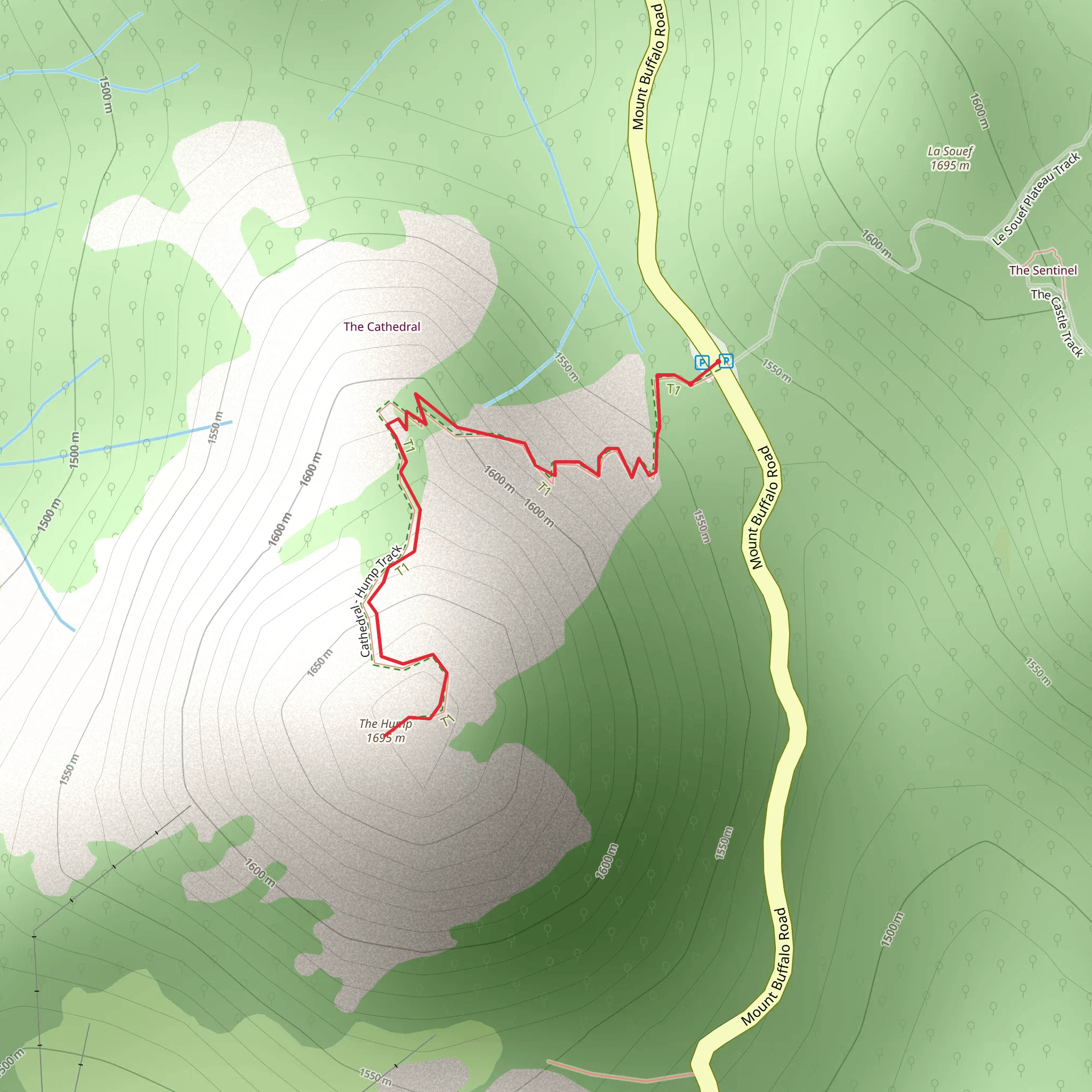 Cathedral Hump Return Walk mobile static map