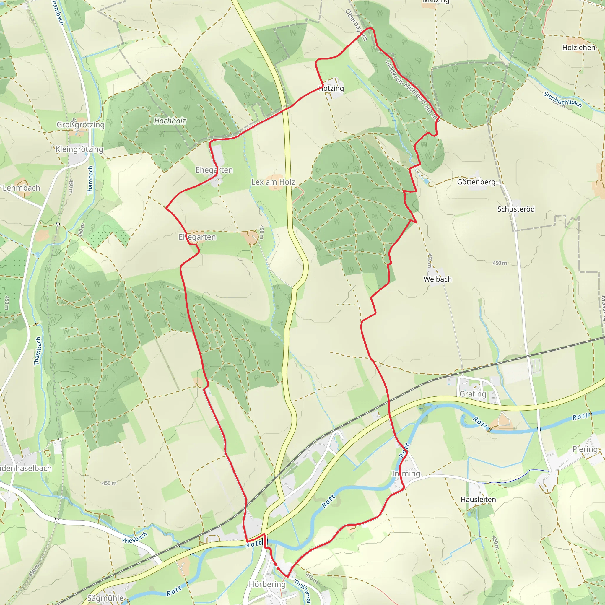 Hörbering Loop mobile static map