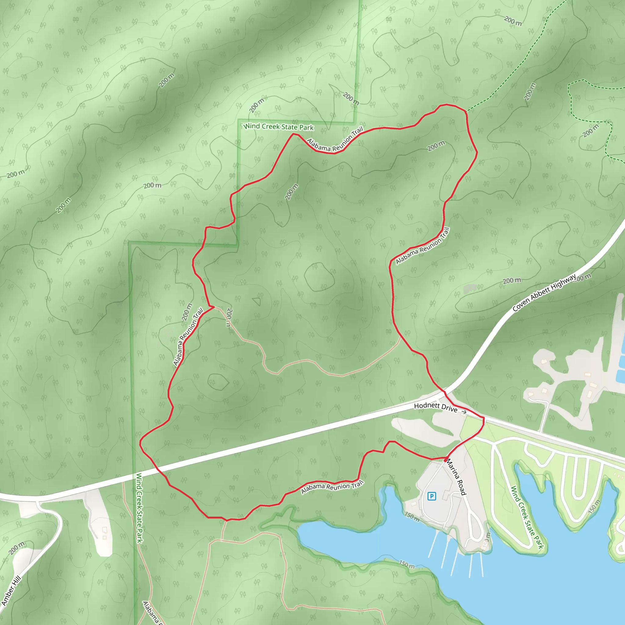 Alabama Reunion Loop Trail mobile static map