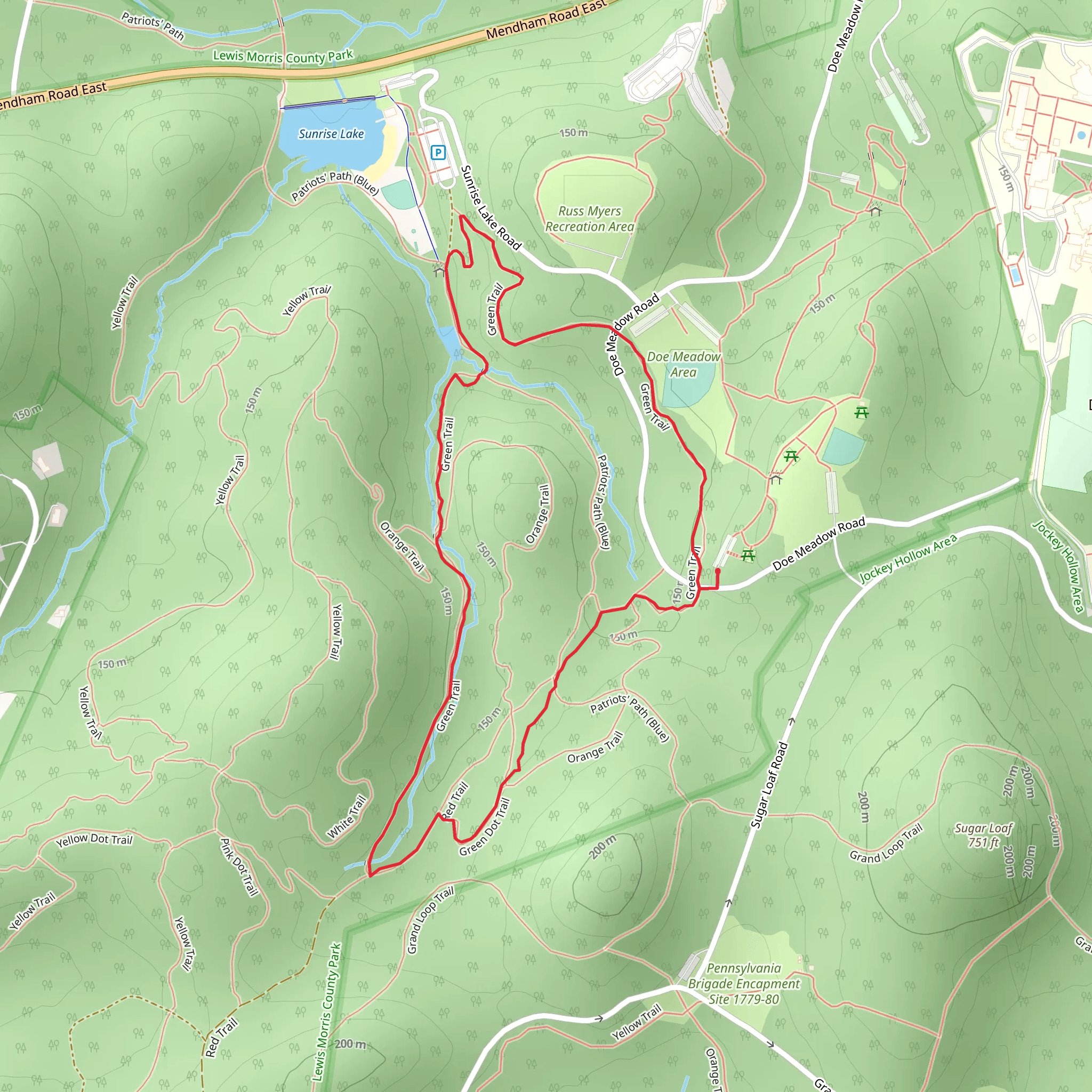 Green Trail mobile static map