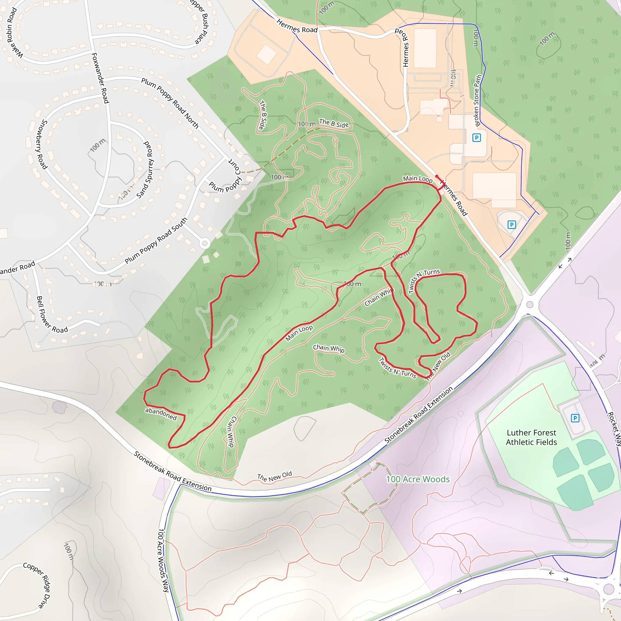 Hermes Road Loop mobile static map