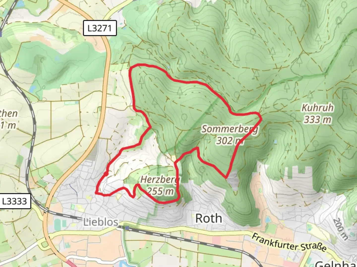 An image depicting the trail Rußlandweg Loop and its surrounding area.