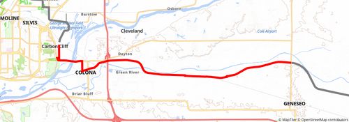 American Discovery Trail North Route - Illinois stage 13 Map