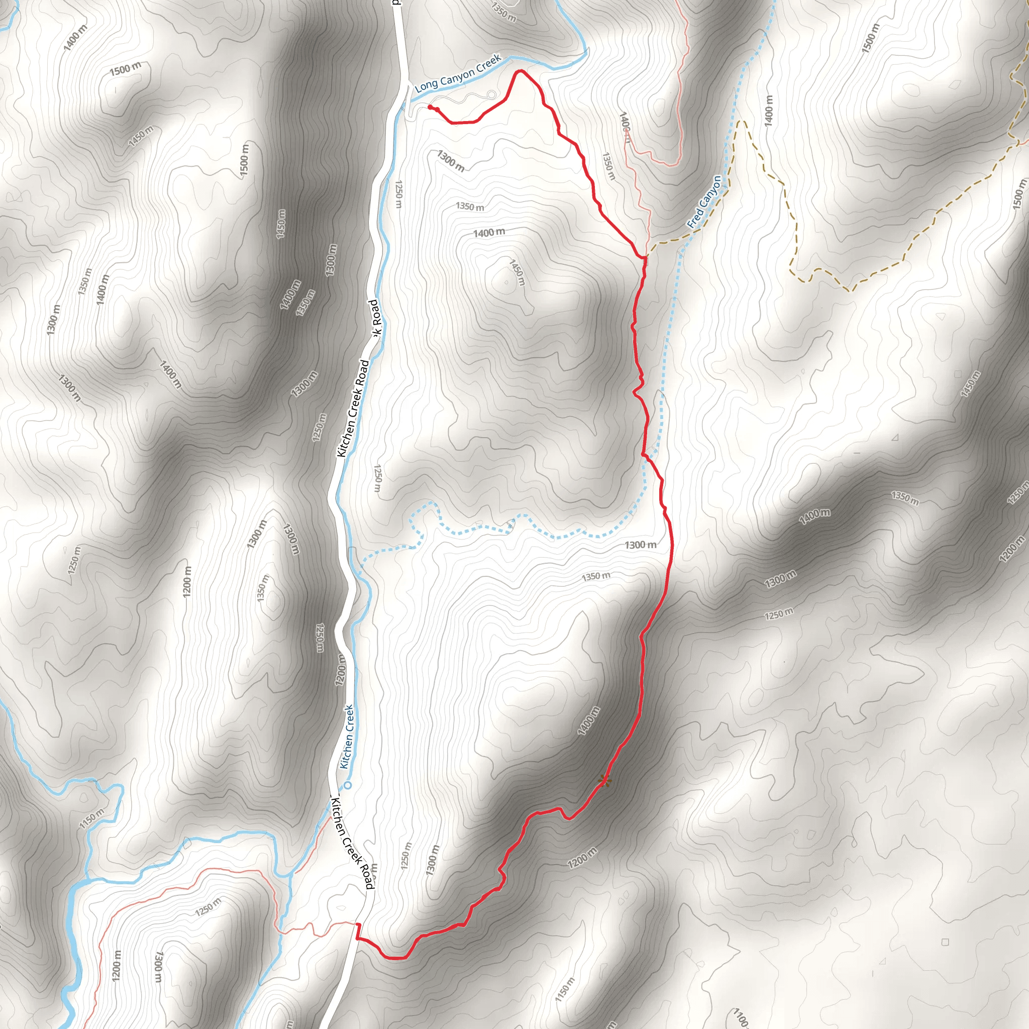PCT from Cibbets Flat Campground mobile static map