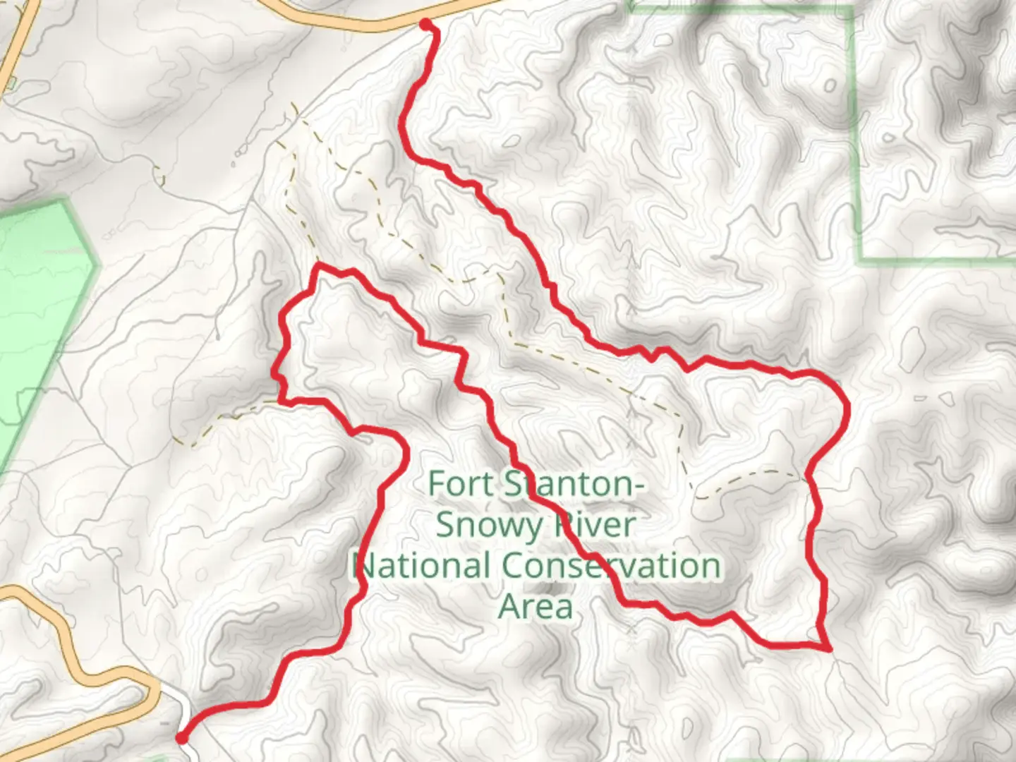 An image depicting the trail Cave Canyon Trail and its surrounding area.