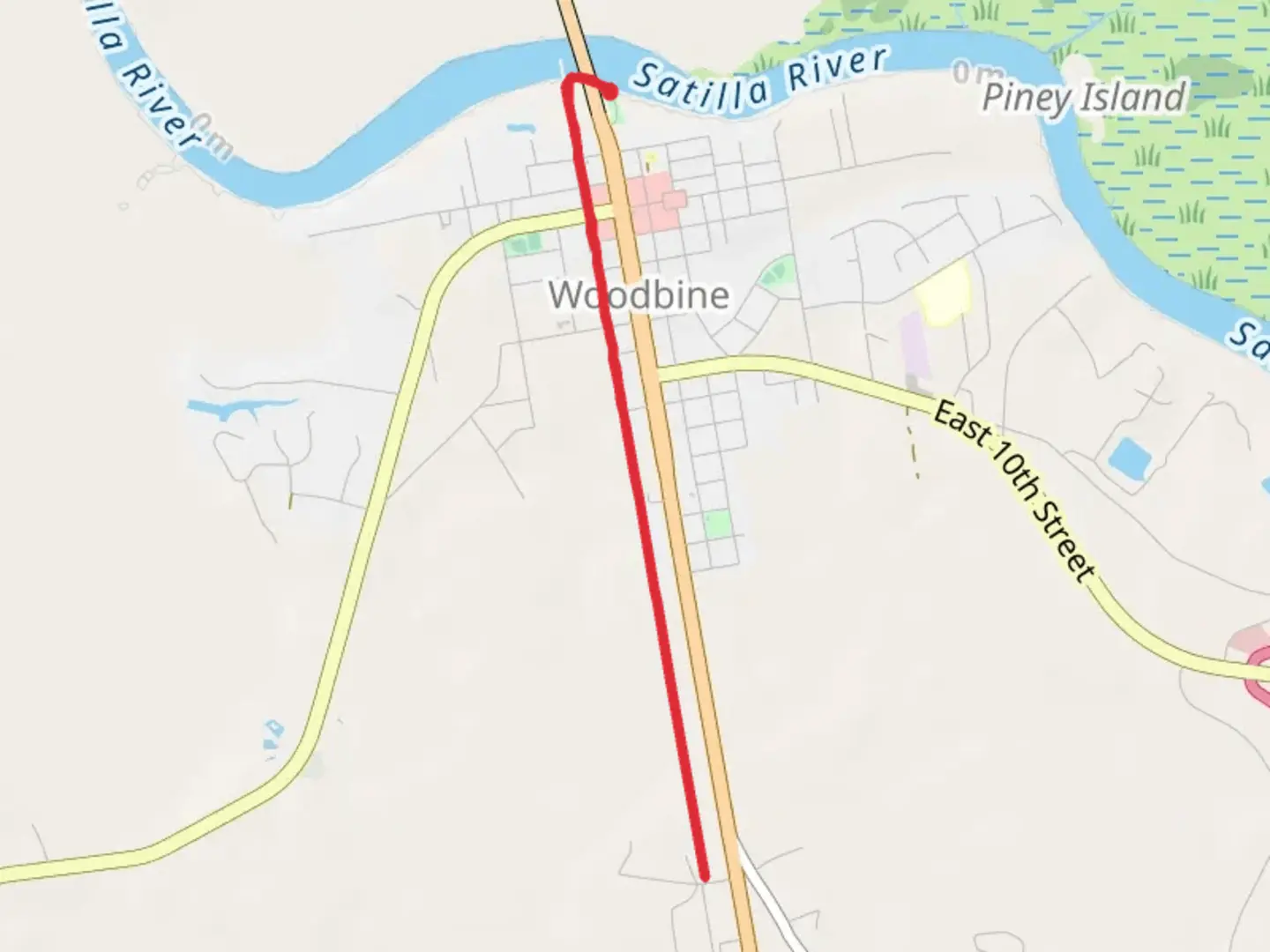 An image depicting the trail Woodbine Multi-Use Path and its surrounding area.