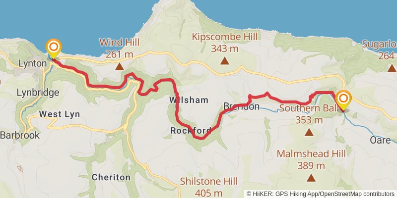 Coleridge Way stage 5 Map