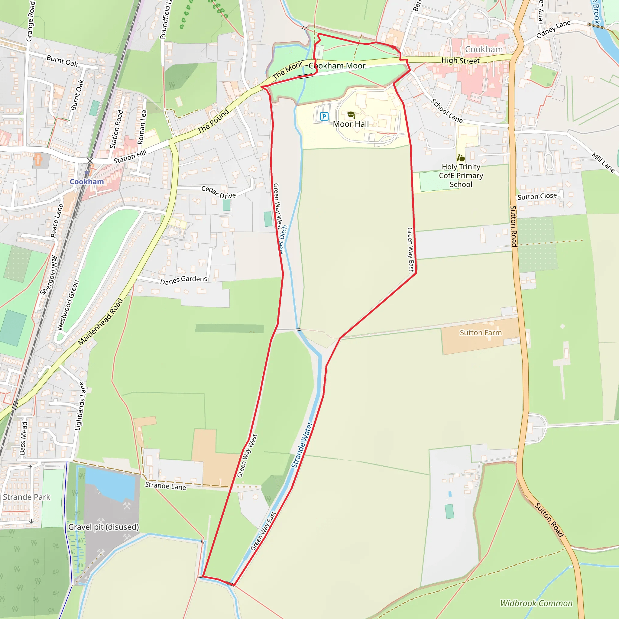 Cookham Moor Loop mobile static map