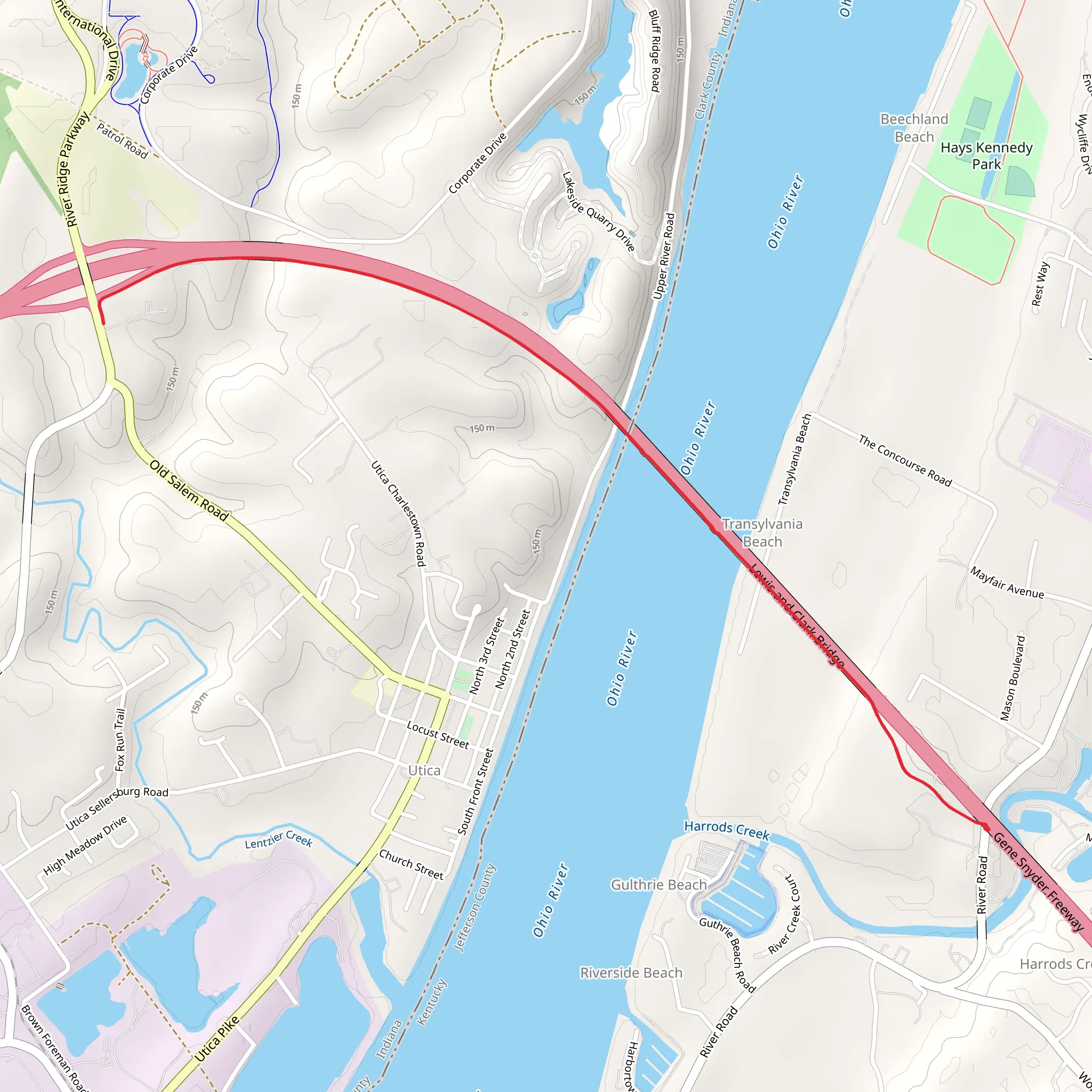 East End Bridge Pedestrian Path mobile static map