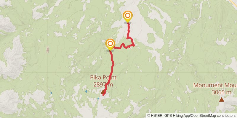 Pika Point Mountain via Wapiti Trail stage 2 Map