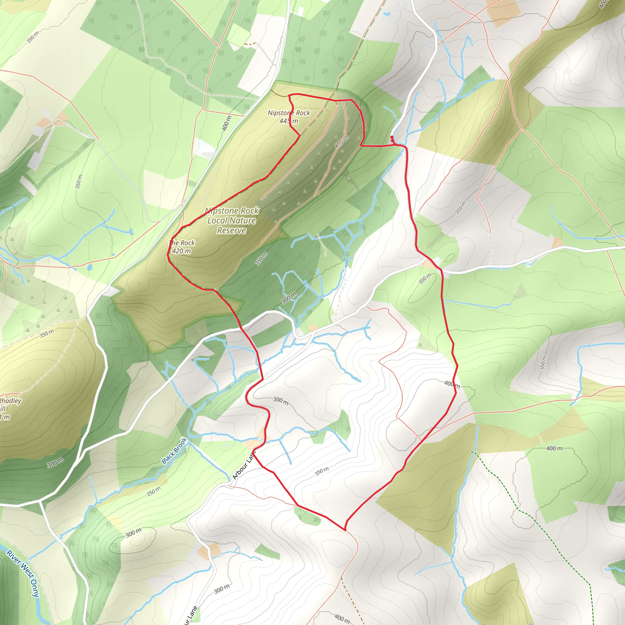 Nipstone Rock Nature Reserve and Great Wood House mobile static map