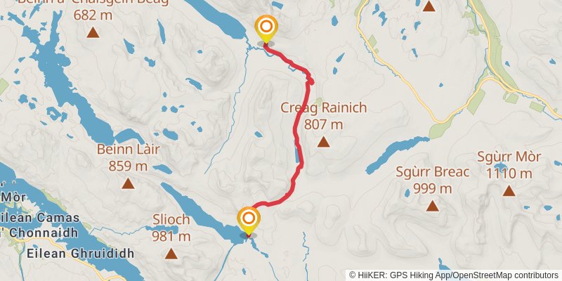 Cape Wrath Way East stage 11 Map