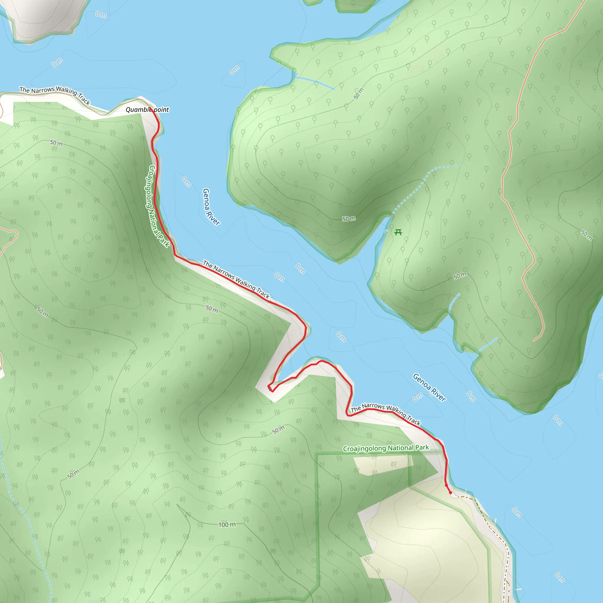 The Narrows - Mallacoota Track mobile static map