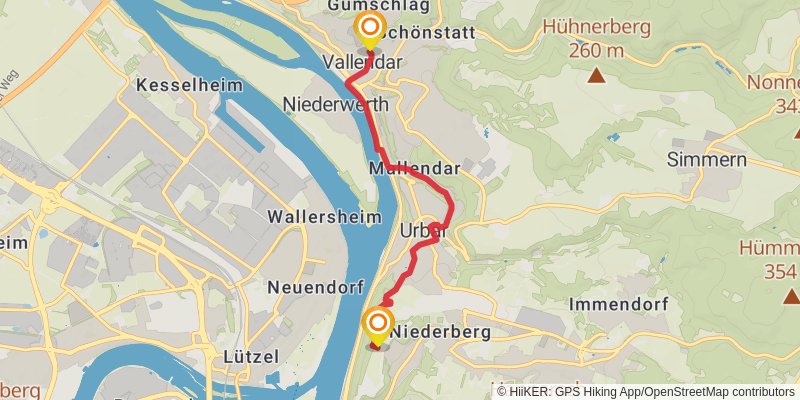 Rheinsteig alt 8 Map