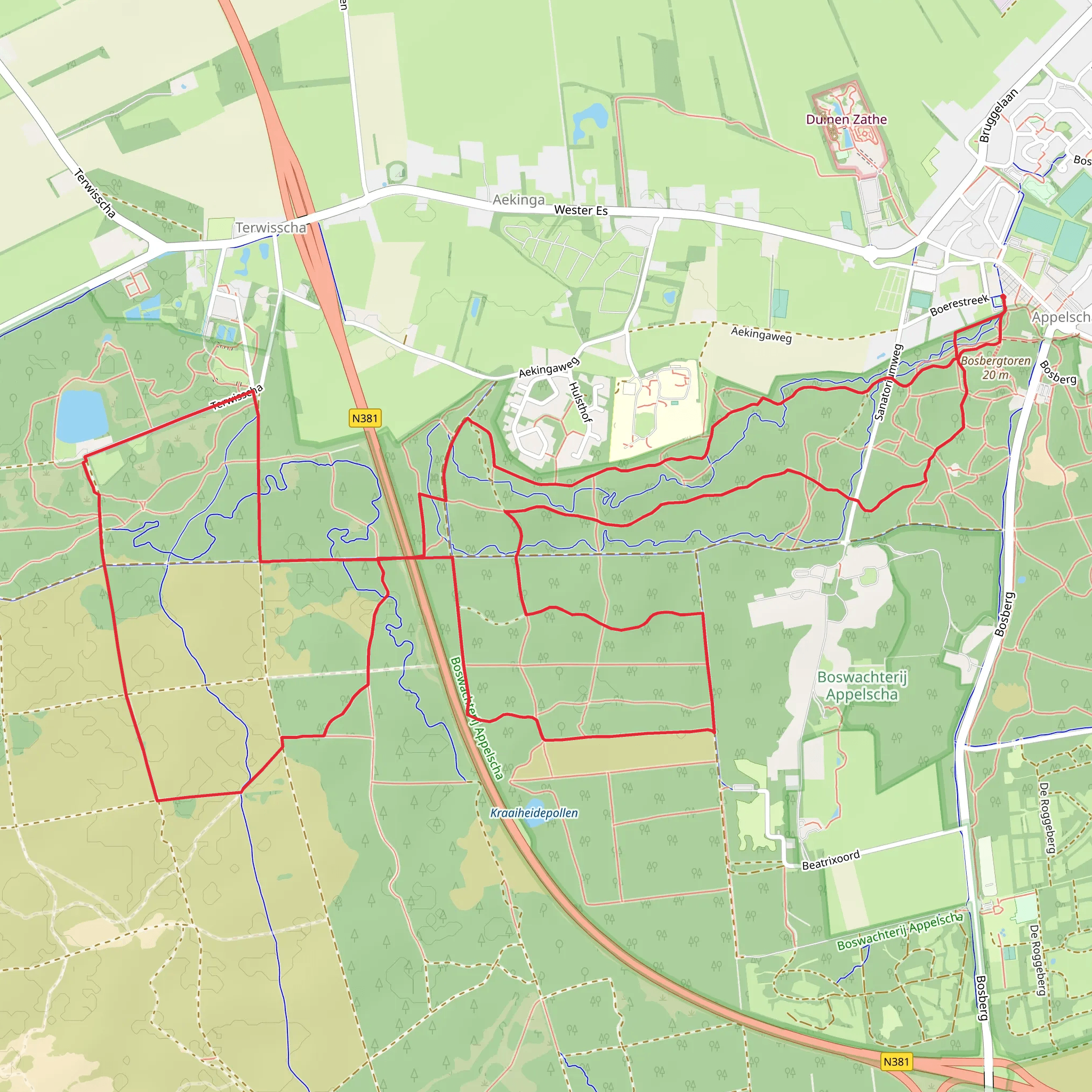 Boschberg and Zeuvenakkers Loop mobile static map