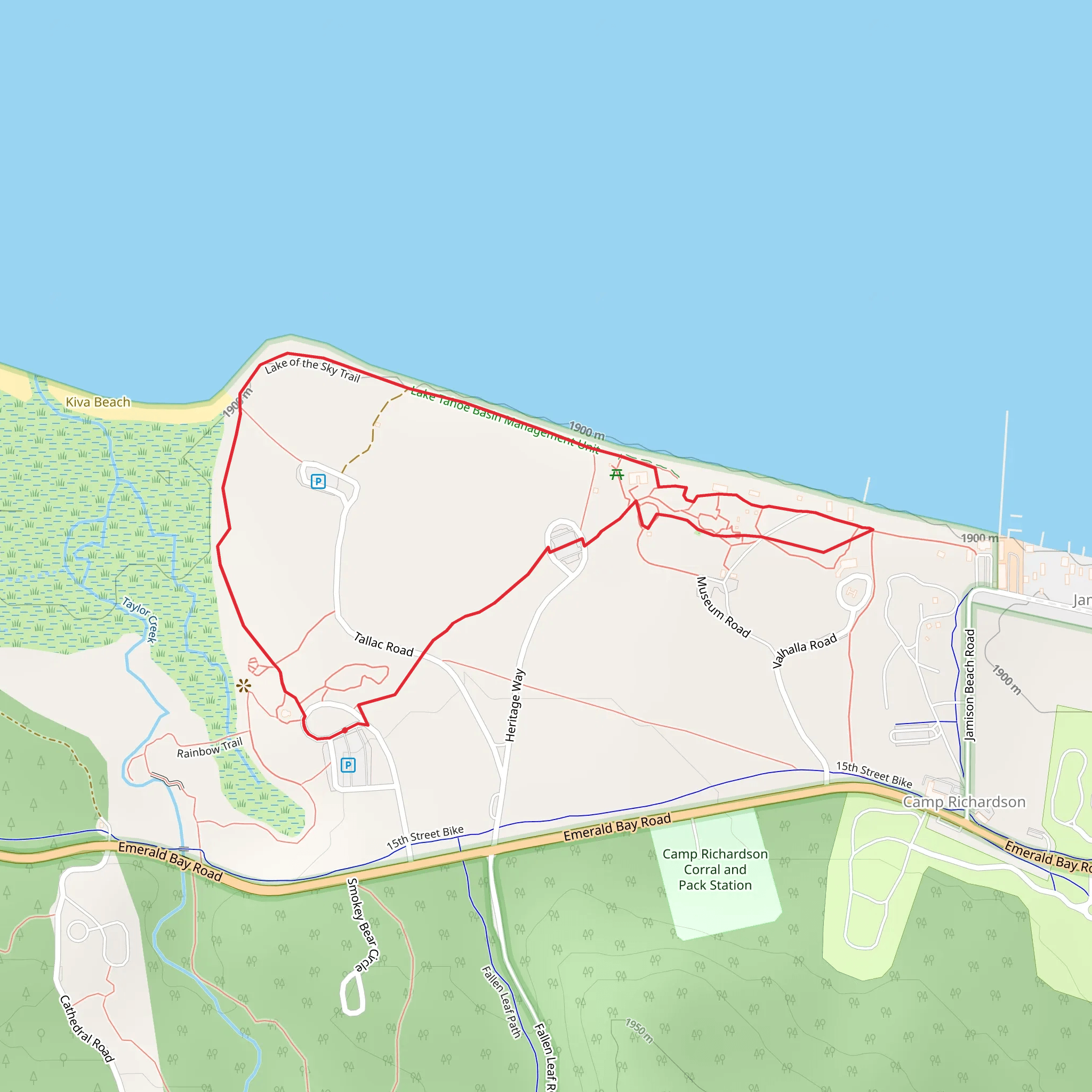 Kiva Beach Loop mobile static map