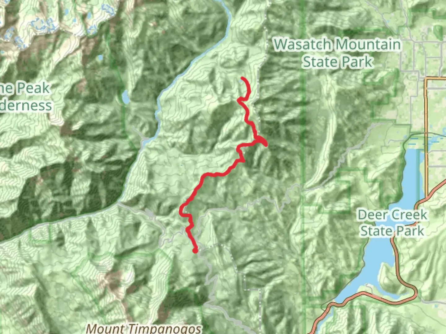 An image depicting the trail Forest Lake via Ridge Trail and its surrounding area.