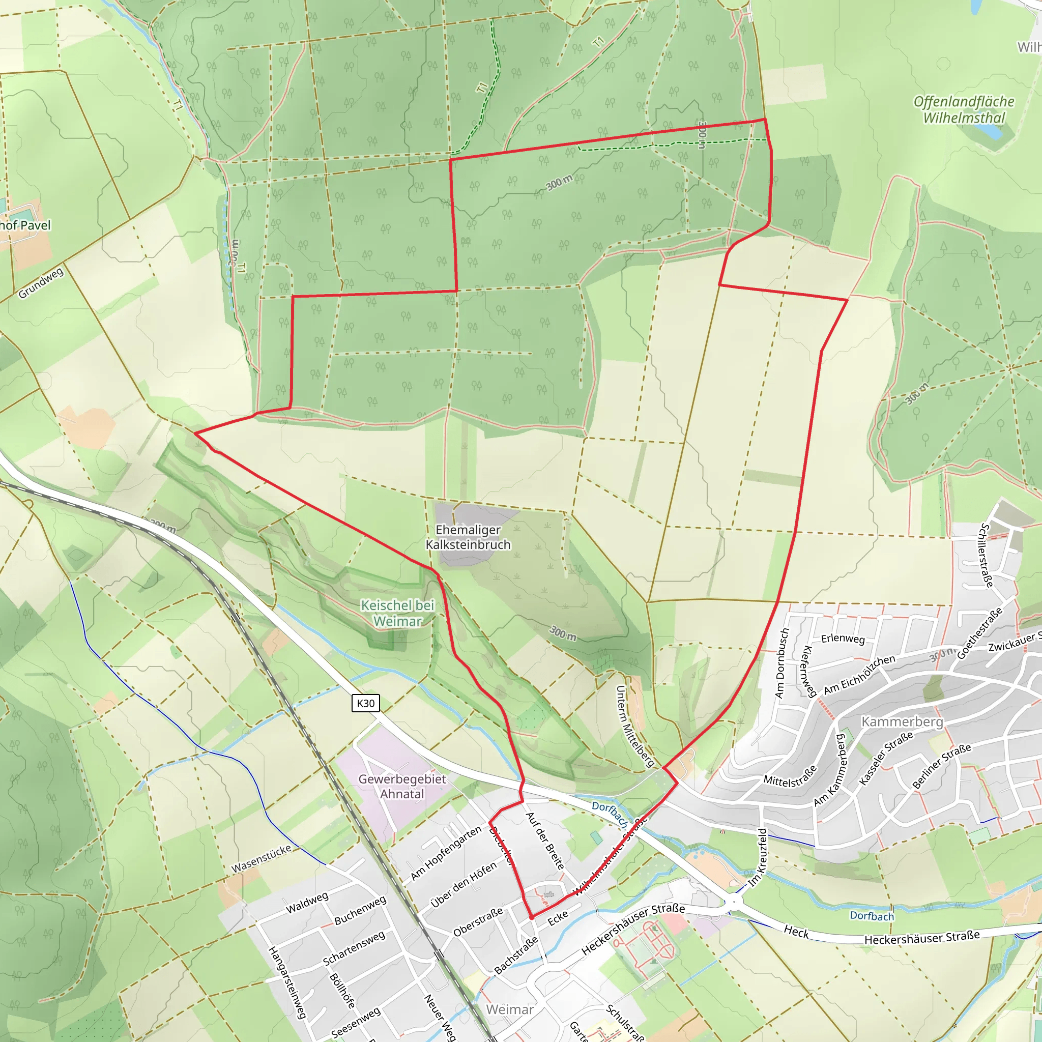 Ahnatal Schlossweg mobile static map