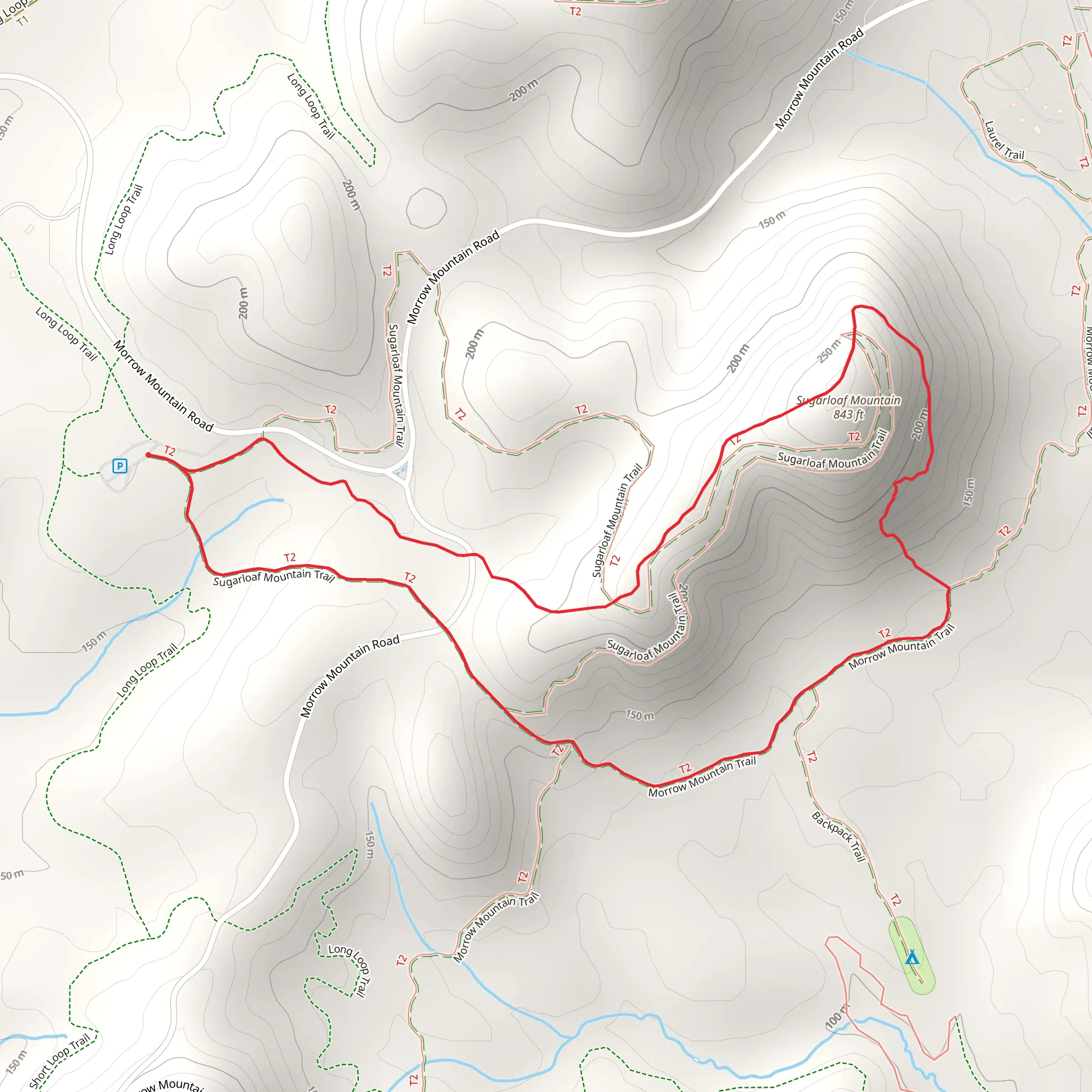 Sugarloaf Mountain Loop Trail mobile static map