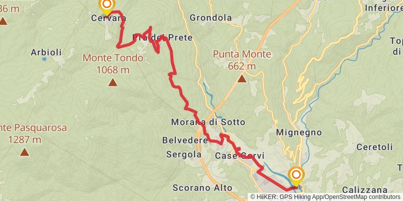 Via degli Abati stage 7 Map