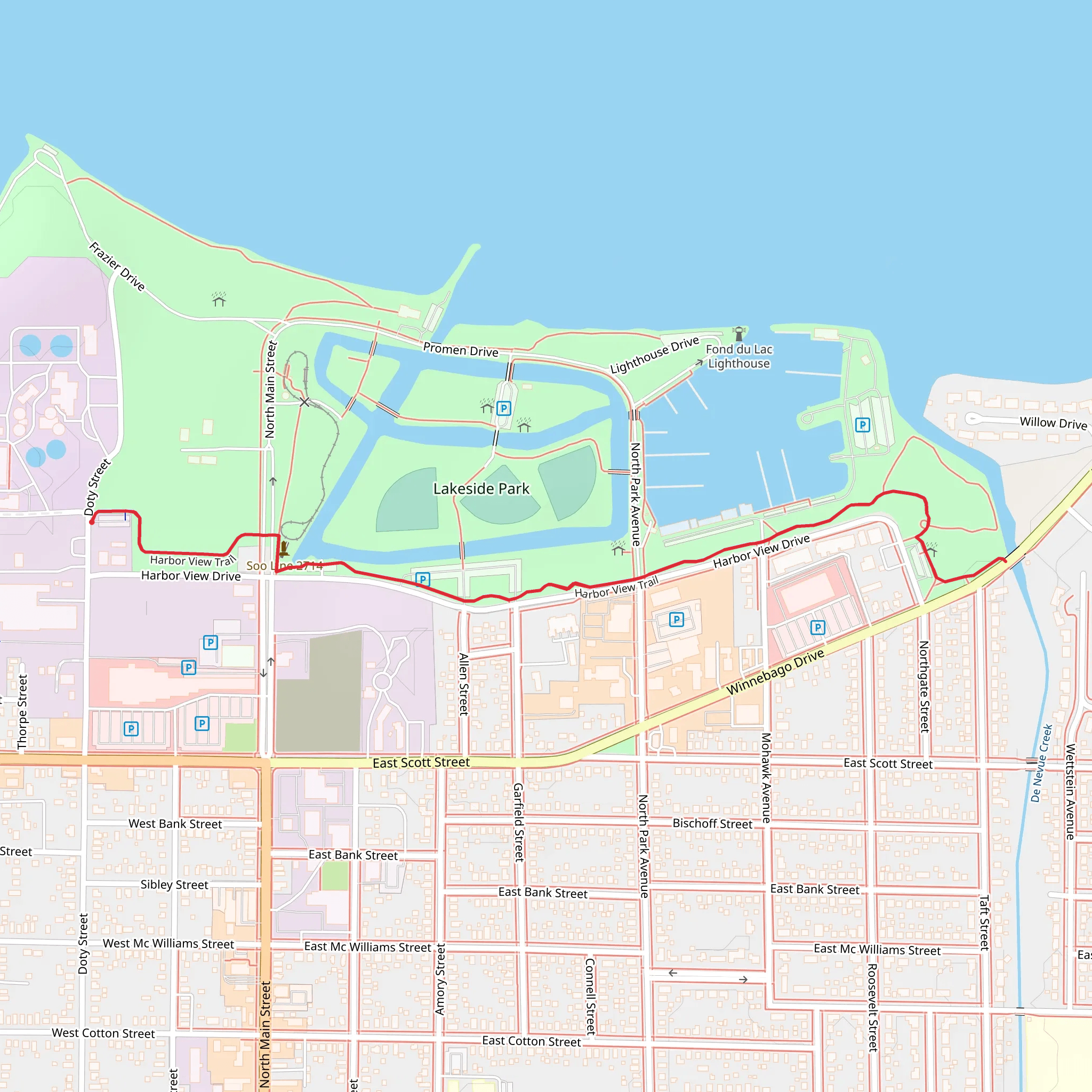 Harbor View Trail mobile static map