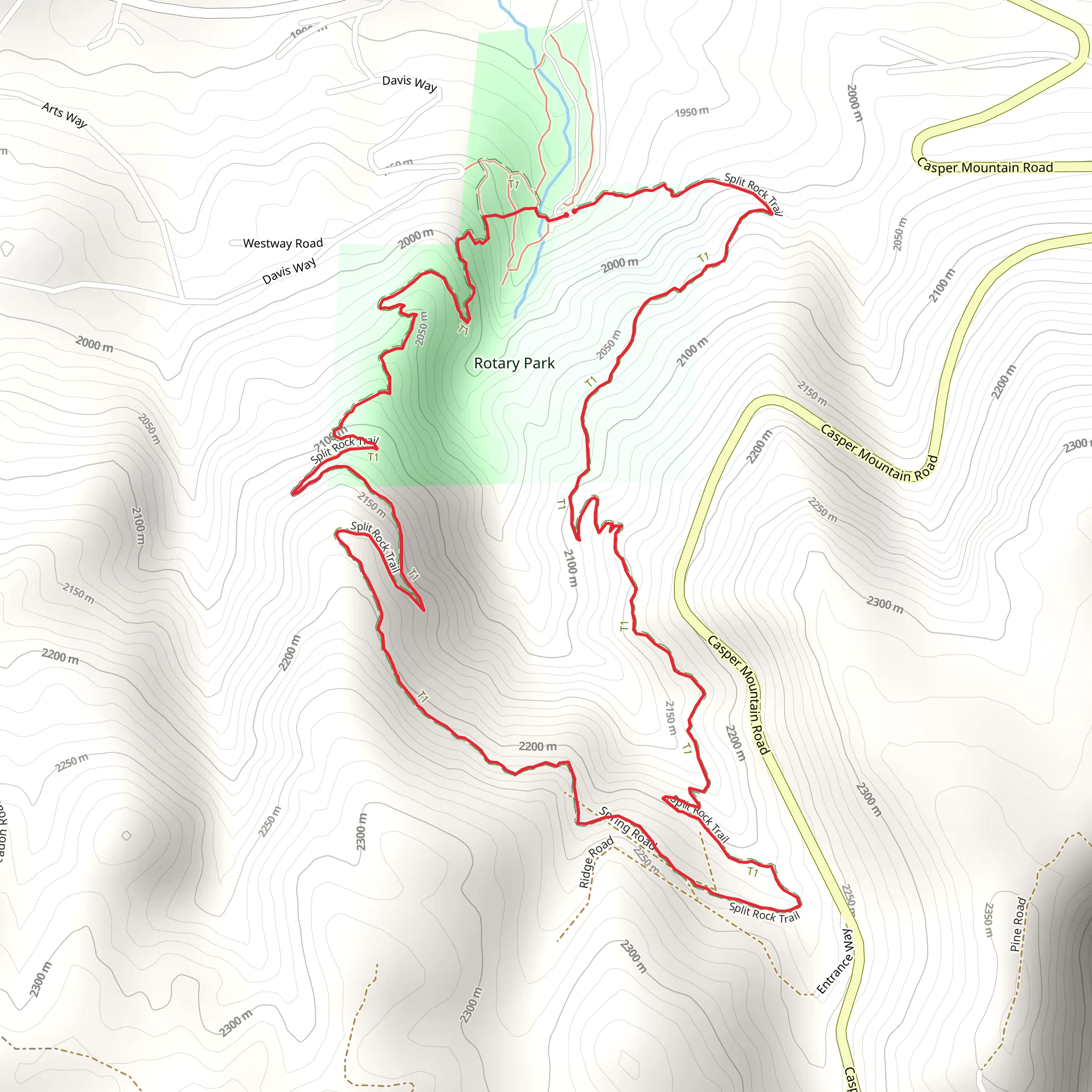 Split Rock Loop Trail mobile static map