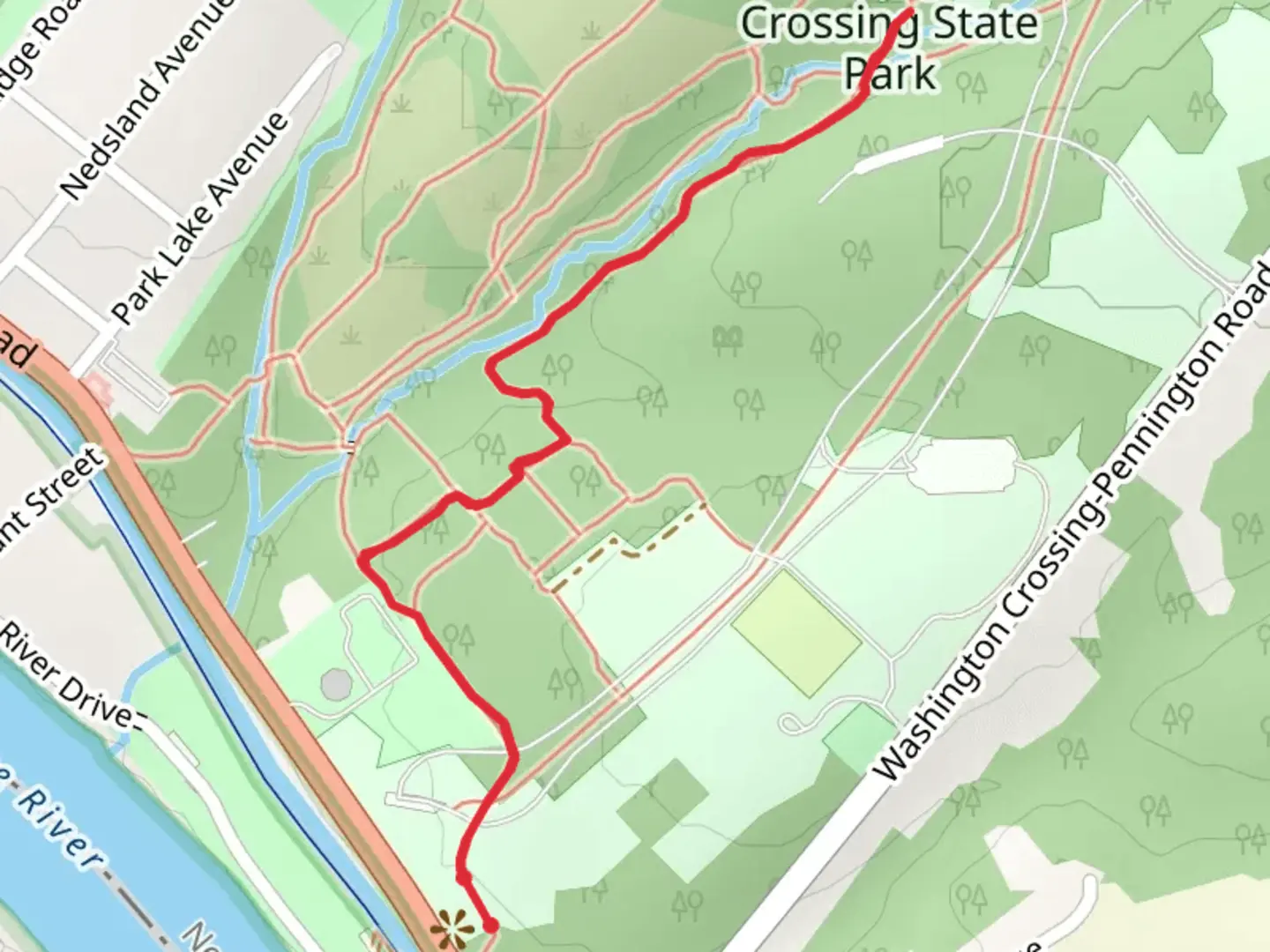 An image depicting the trail Green Dot Trail and its surrounding area.