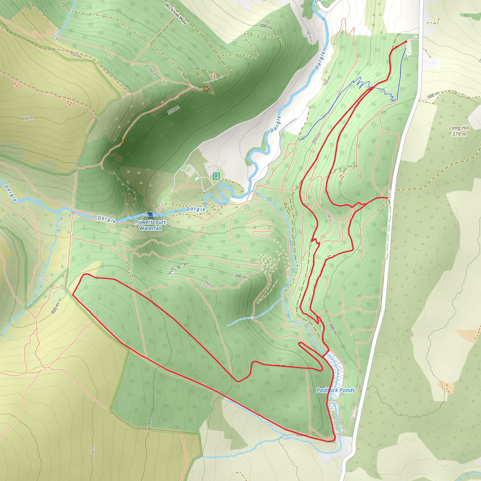 Djouce Woods - Deerpark Walk mobile static map