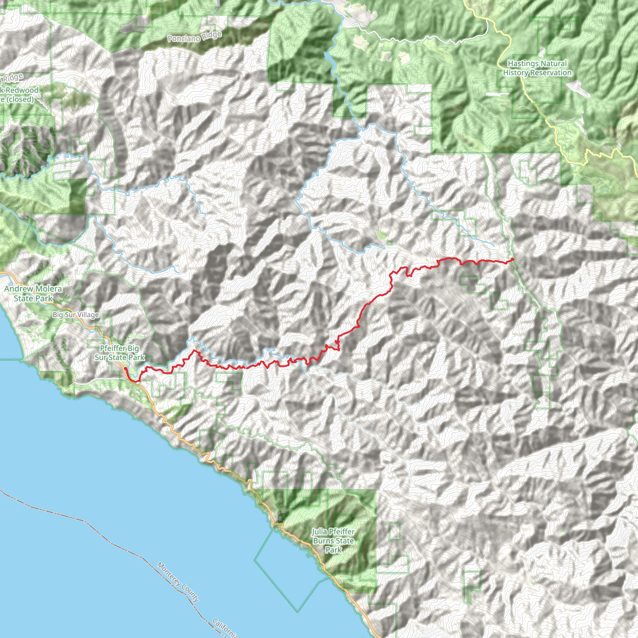 Pine Ridge Trail mobile static map