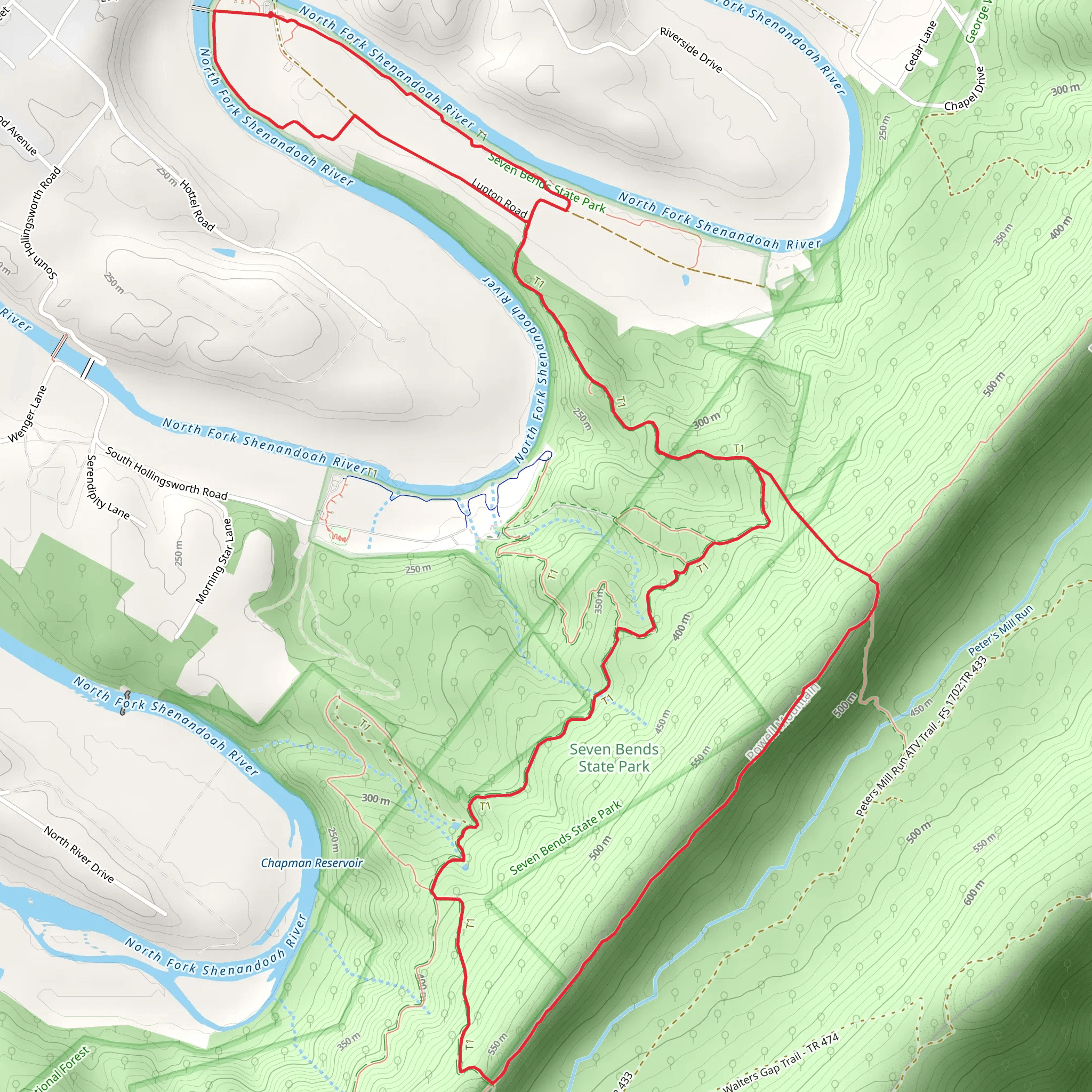 Gokatta Trail, Reservoir Trail and Eagles Edge Trail and mobile static map