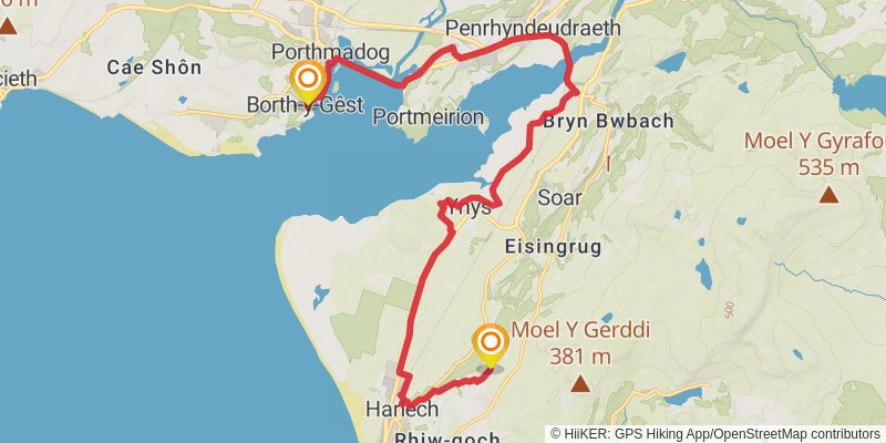 Castles in North Wales stage 17 Map