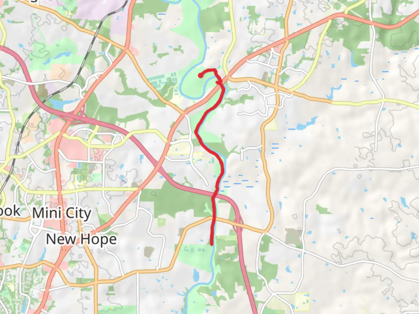 An image depicting the trail Neuse River Trail from Horseshoe Park and its surrounding area.
