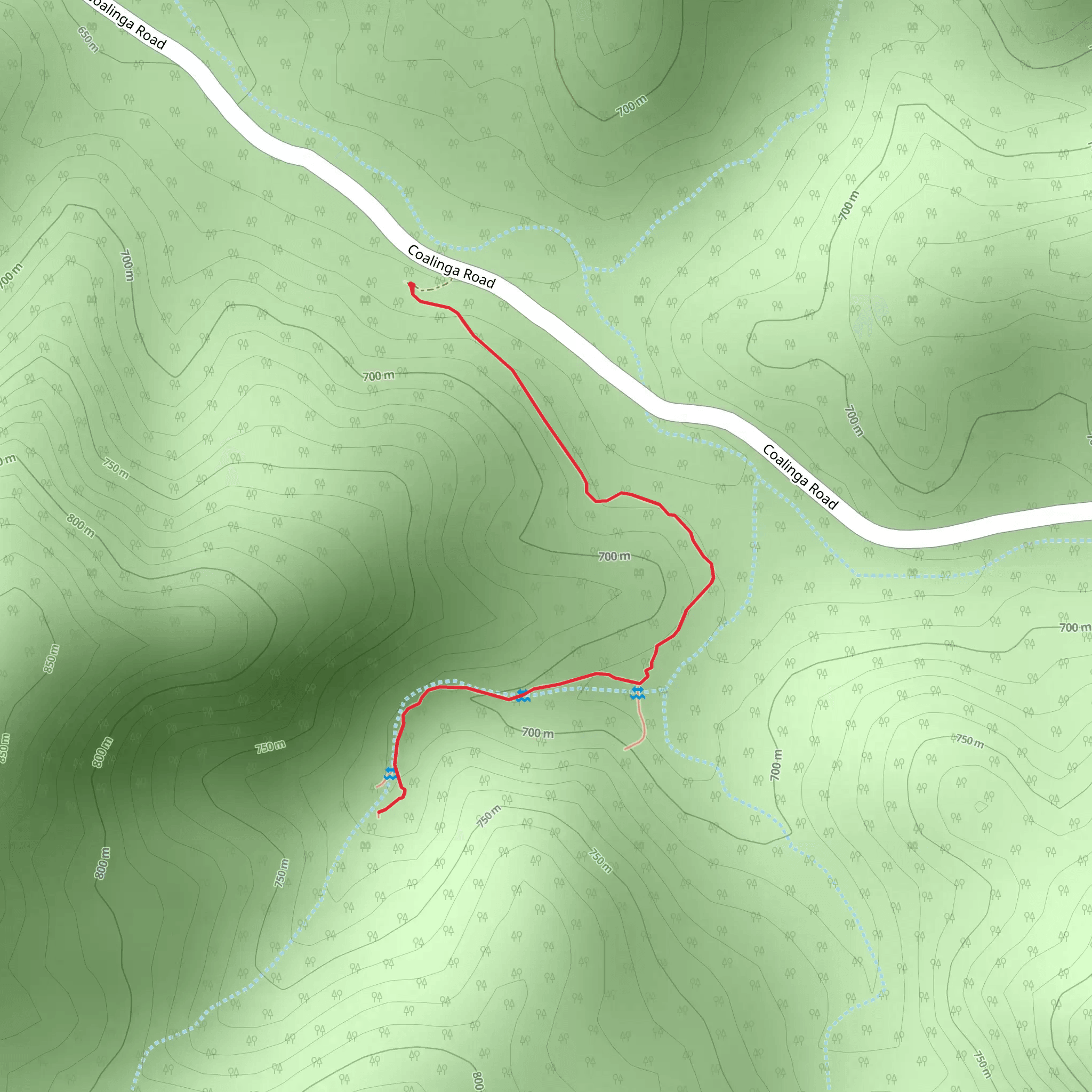 Coalinga Road Walk to Creek mobile static map
