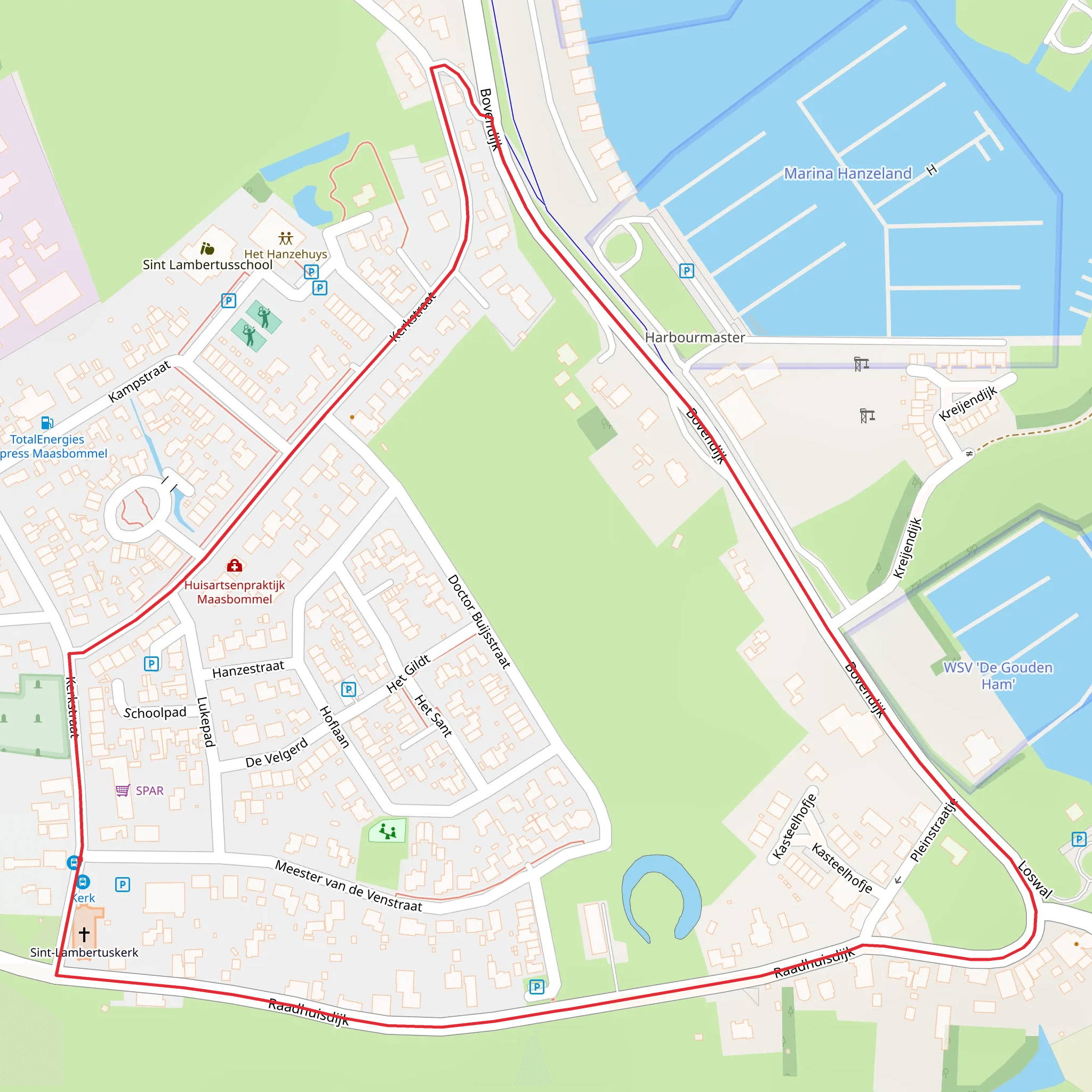 Maasbommel Loop mobile static map