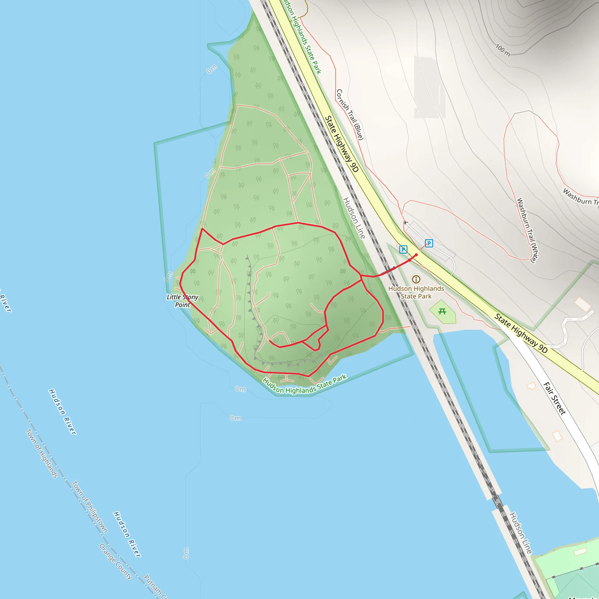 Little Stony Point Loop Trail mobile static map