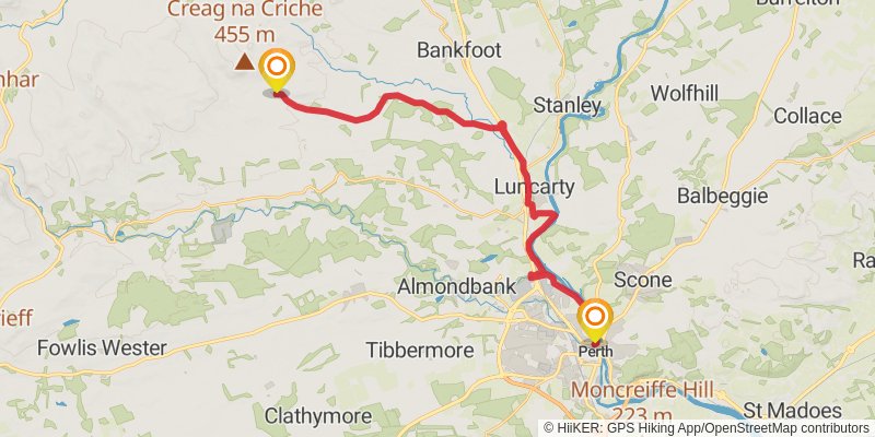 St Columba's Way stage 14 Map