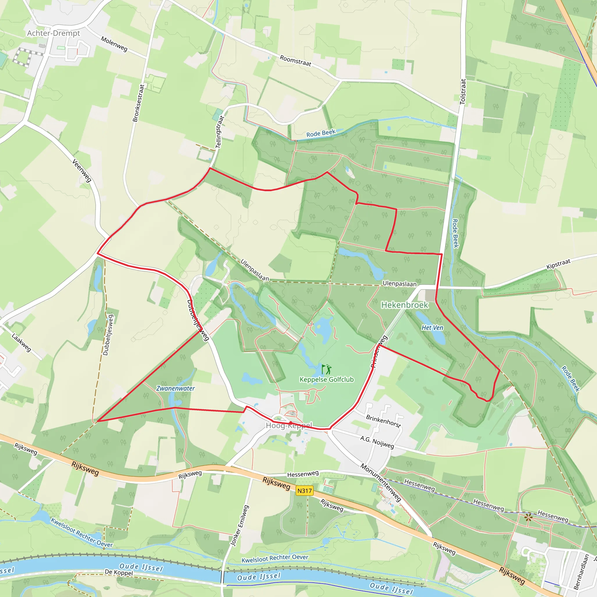 Het Hekenbroek Loop mobile static map