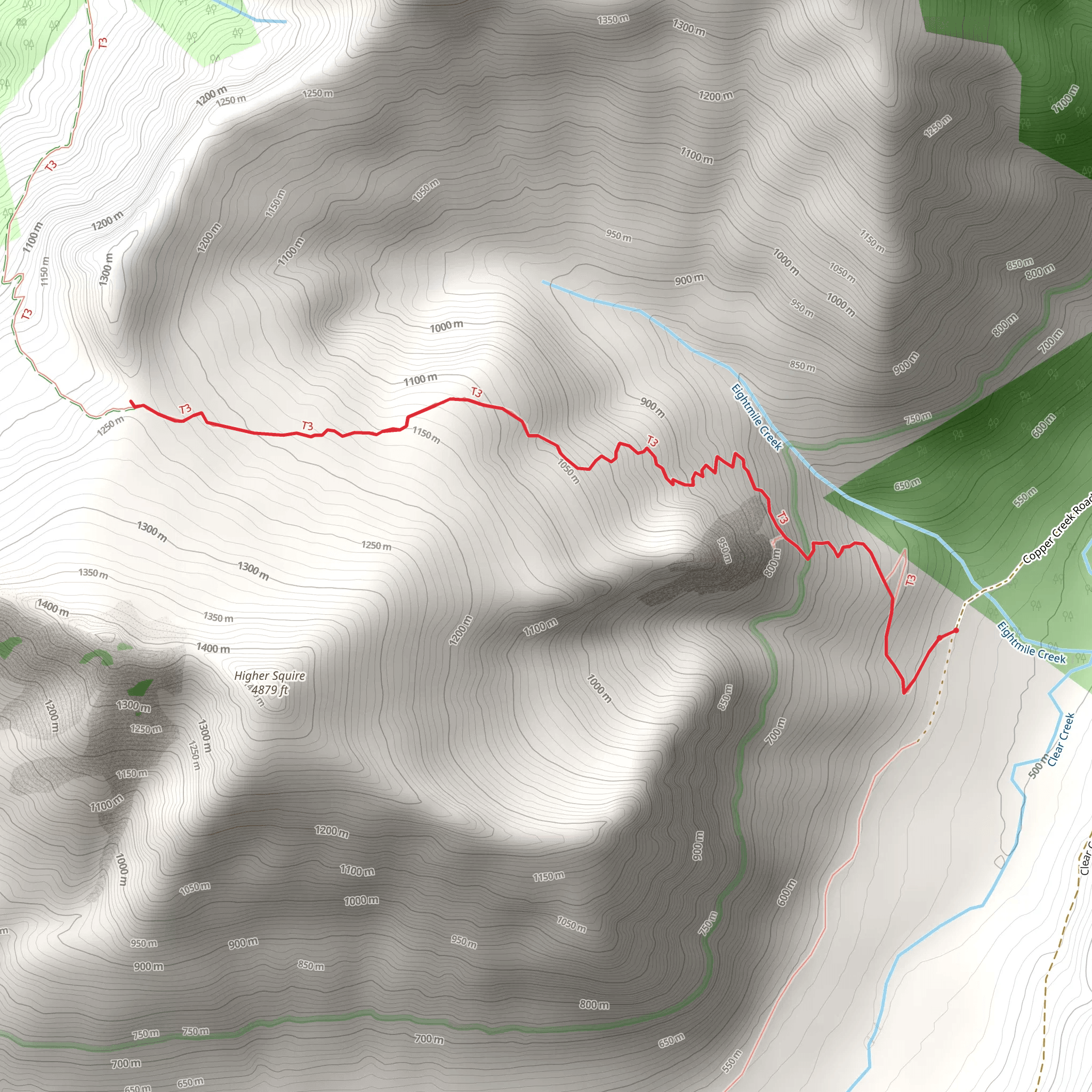 Eight-mile Creek Trail mobile static map