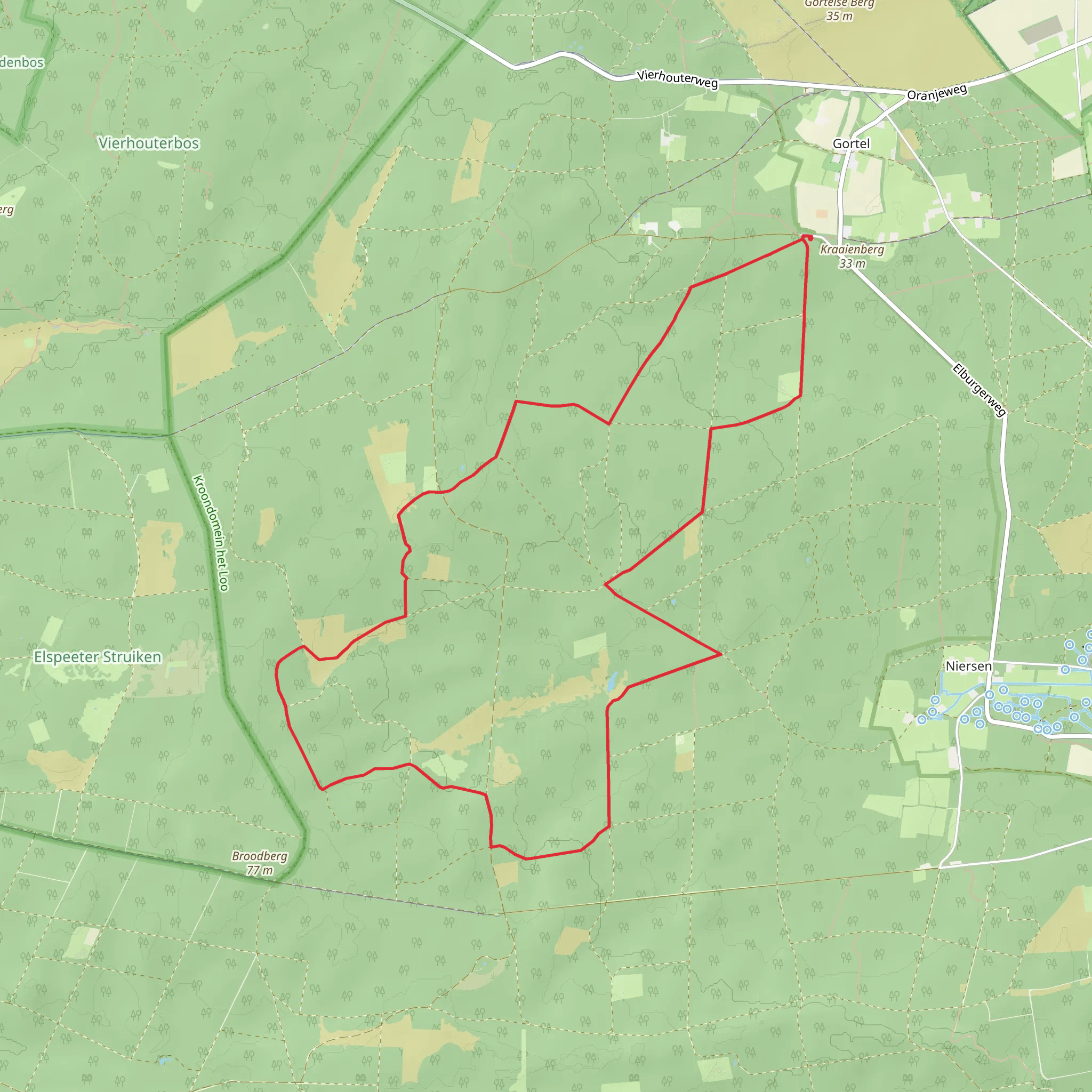 Het Vorenhul, Cannenburgergat and Prinsenkuil Loop mobile static map