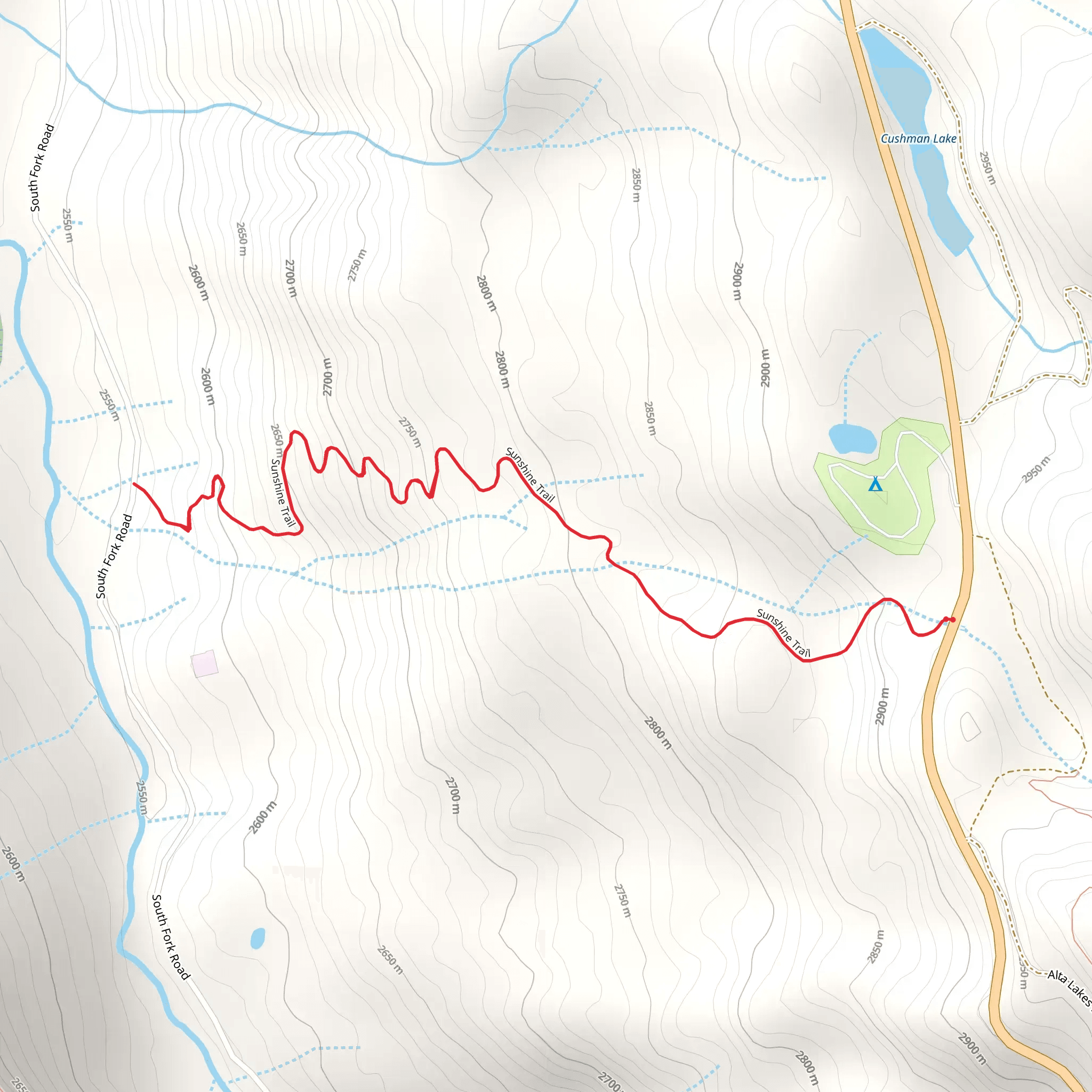 Sunshine Trail mobile static map
