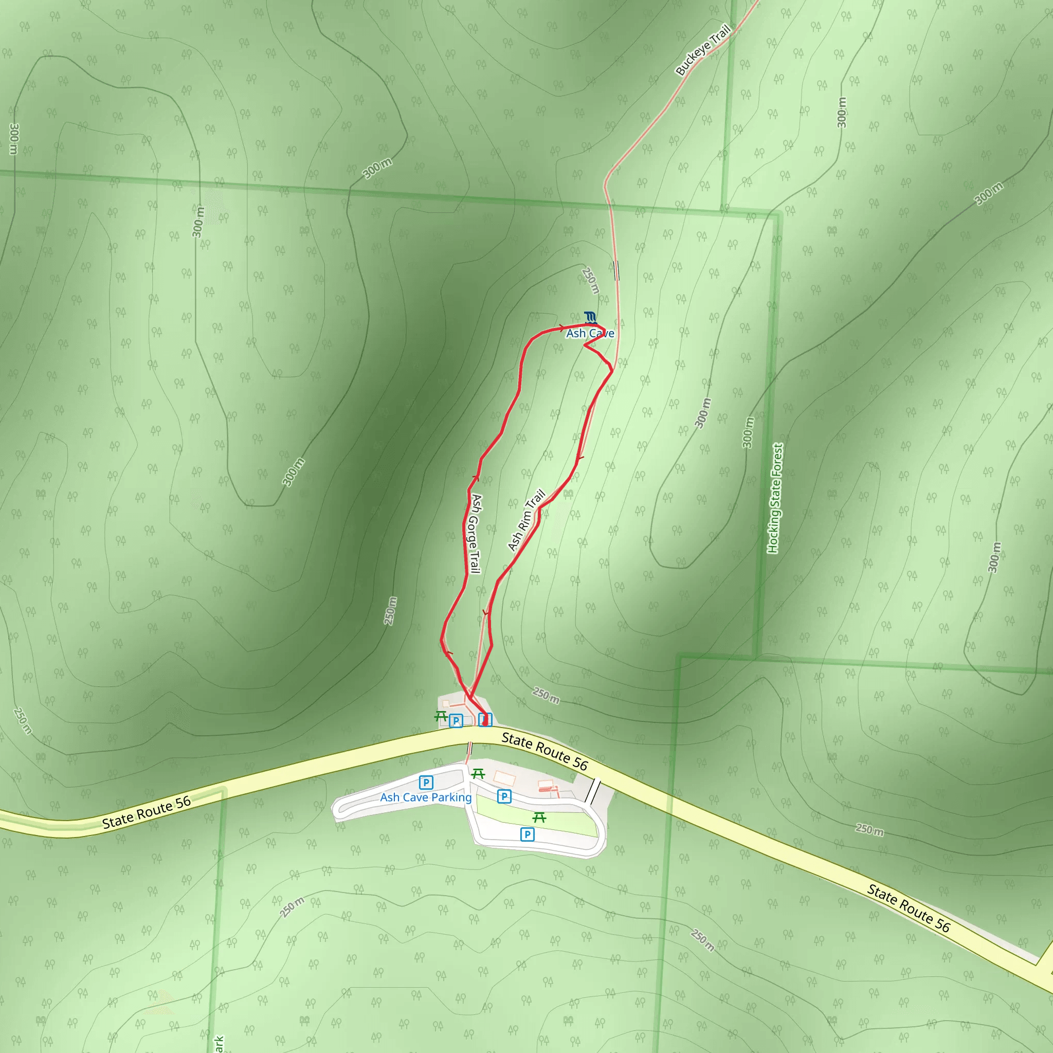 Ash Rim Loop Trail mobile static map